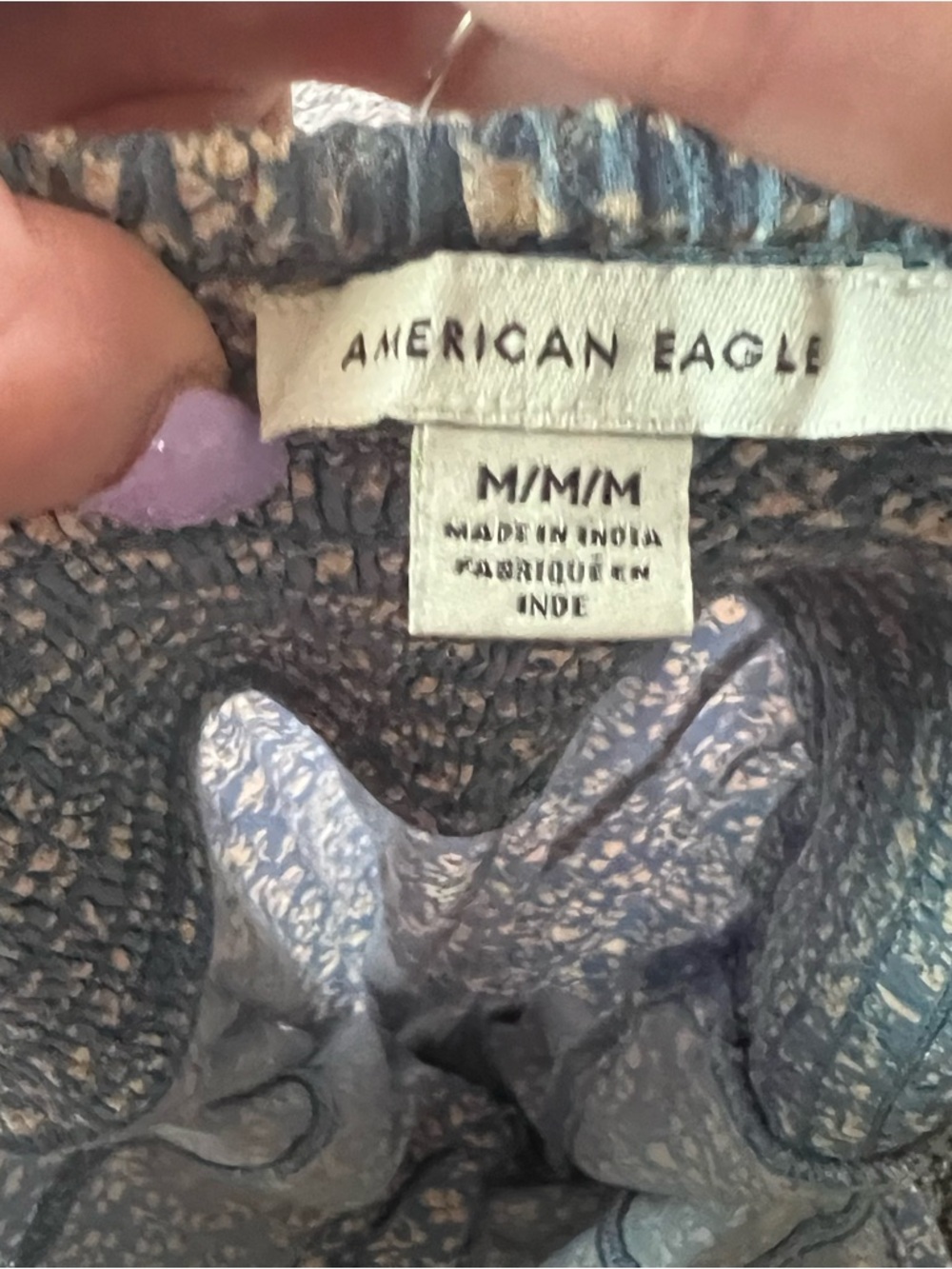 American Eagle Outfitters Blue Floral Sundress with Tie Detail - Picture 6 of 7